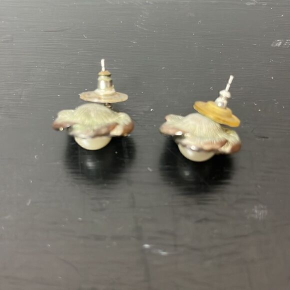 Vintage costume pearl earrings  - Picture 3 of 4